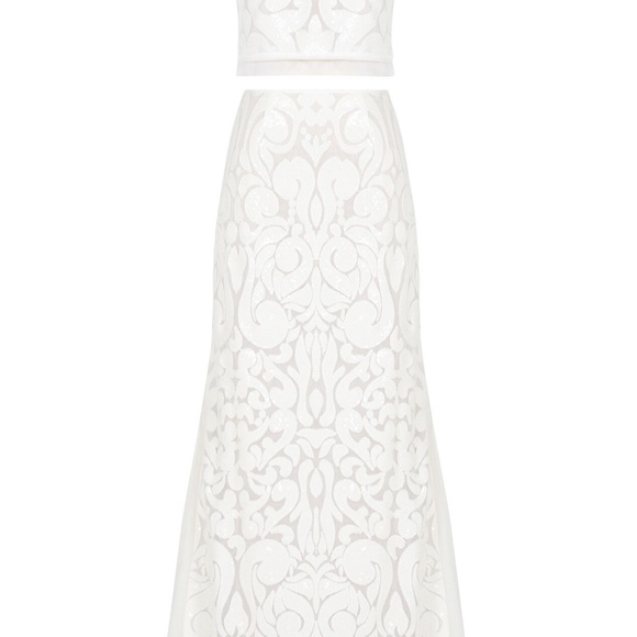 BCBG Two Piece Embroidered Sequin Gown - Picture 8 of 8